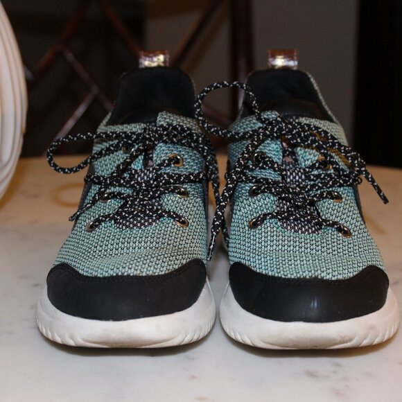 SAM EDELMAN MEENA SNEAKER SHOES US SIZE 6.5 GREEN BLACK WHITE - Picture 7 of 13